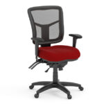 OfficeSource | CoolMesh | Multi Function, Mid Back Chair with Seat Slider and Black Frame - Image 2
