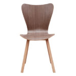 All Wood Guest Chair with Light Wood Base - Image 2