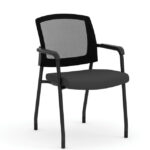 Parson Collection Micro Mesh Back Side Chair with Arms 1 - Image 4