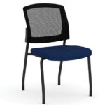 Parson Collection Armless Micro Mesh Back Side Chair 1 - Image 5