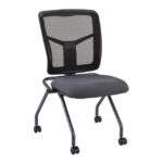 CoolMesh Collection Armless Nesting Chair with Titanium Gray Frame 1 - Image 6