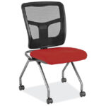 CoolMesh Collection Armless Nesting Chair with Titanium Gray Frame 1 - Image 3