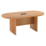 Racetrack Conference Table with Slab Base - Image 4