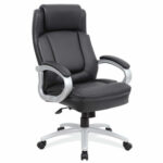 Tris=034 OS Big & Tall Collection Big and Tall Executive with Silver Heavy Duty Metal Base