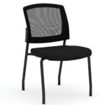 Parson Collection Armless Micro Mesh Back Side Chair 1 - Image 10