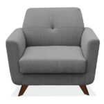 Partridge Collection Club Chair with Dark Cherry Wood Legs