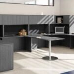 L027 - Desk L Shape GrayOS173
