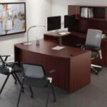 Desk u shape-MahoganyOS152