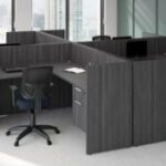 L028 - Desk L Shape GrayOS148
