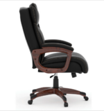 Tris=027 Charleston Collection Executive High Back with Plastic Wooden Arms and Base - Image 4