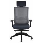Black Frame Shadow Weave Mesh Chairs Twilight Black Seat Fabric