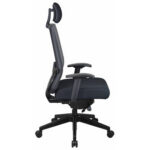 Black Frame Shadow Weave Mesh Chairs Twilight Black Seat Fabric - Image 2